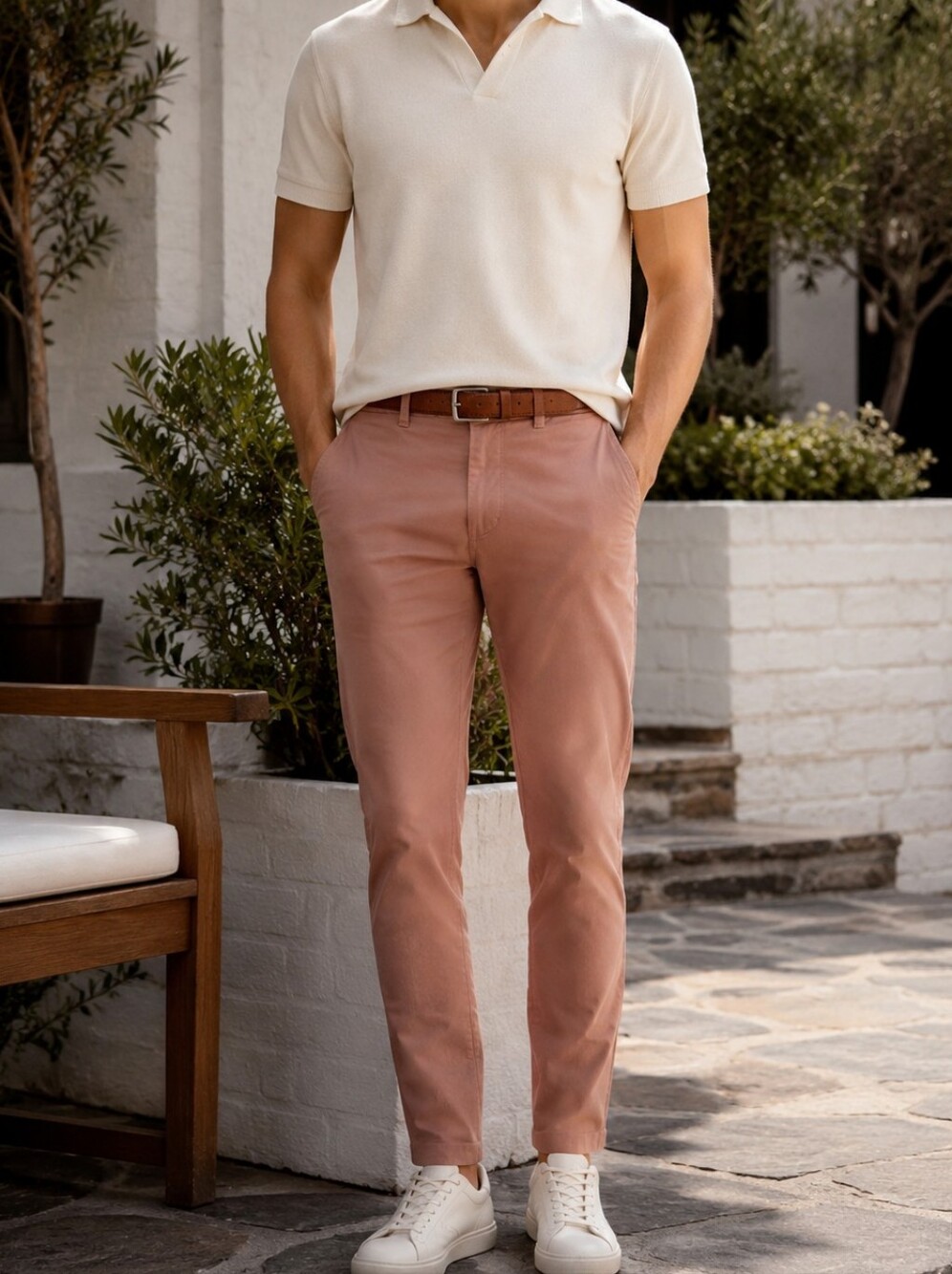 Lululemon Commission Chino Pants Earth Dye Pink Men’s 32 Slim Tapered Travel